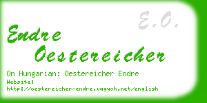 endre oestereicher business card